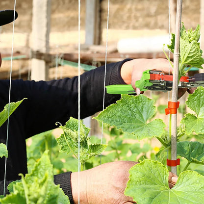 Easy & Fast Plant Tying Machine for Tomatoes, Grapes, Cucumbers - Professional Tying Tool Saves Labor with Spare Tapes and Staples, Green/Black