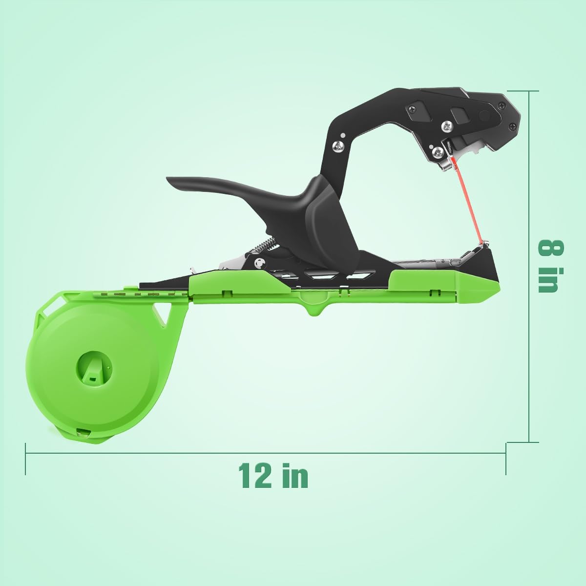 Easy & Fast Plant Tying Machine for Tomatoes, Grapes, Cucumbers - Professional Tying Tool Saves Labor with Spare Tapes and Staples, Green/Black