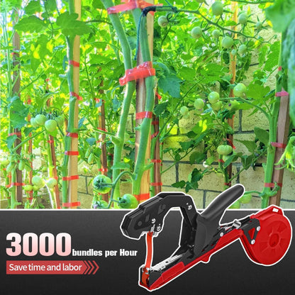 Easy & Fast Plant Tying Machine for Tomatoes, Grapes, Cucumbers - Professional Tying Tool Saves Labor with Spare Tapes and Staples, Green/Black