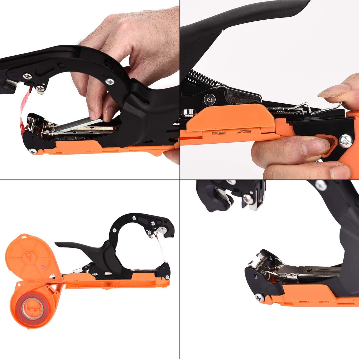 Easy & Fast Plant Tying Machine for Tomatoes, Grapes, Cucumbers - Professional Tying Tool Saves Labor with Spare Tapes and Staples, Green/Black