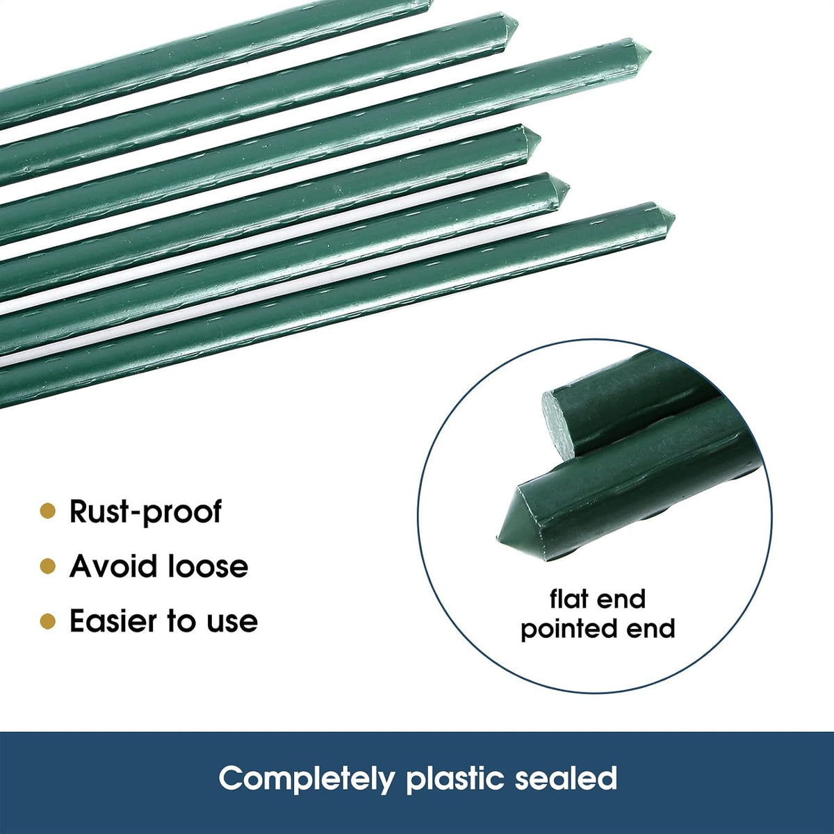 NANOPRETTY 6 FT Garden Stakes for Outdoor Plant Tree Stakes and Supports