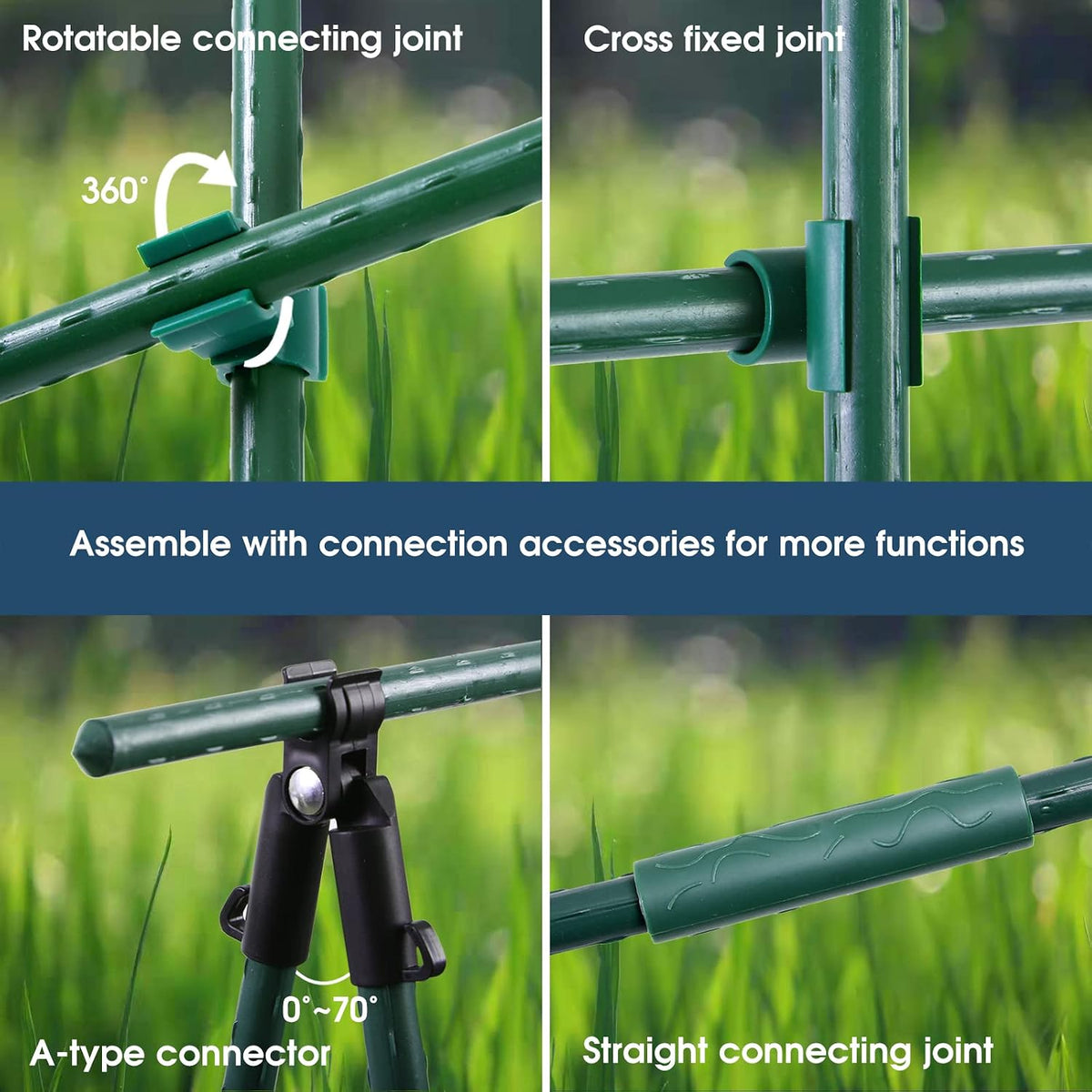 NANOPRETTY 6 FT Garden Stakes for Outdoor Plant Tree Stakes and Supports