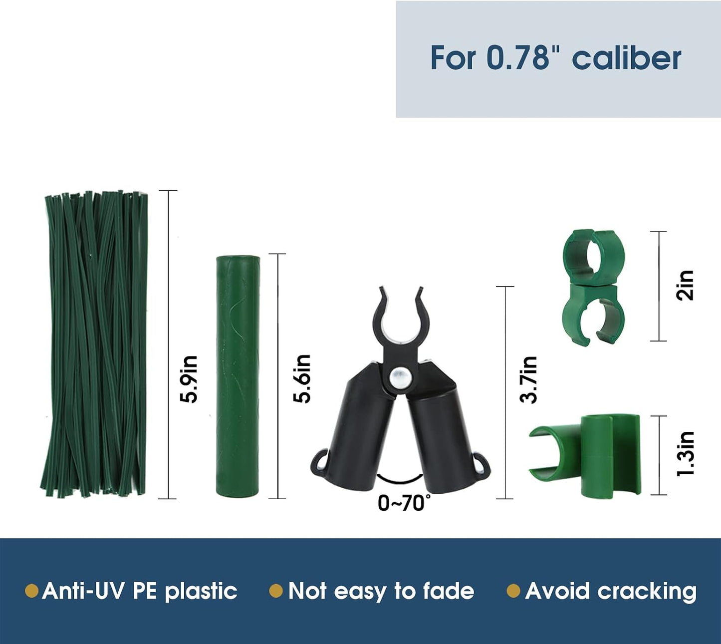 NANOPRETTY 6 FT Garden Stakes for Outdoor Plant Tree Stakes and Supports