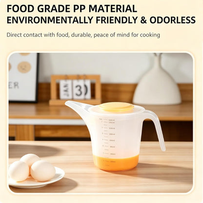 1500ML Measuring Funnel Pitcher, Plastic Measuring Cup with Long Spout