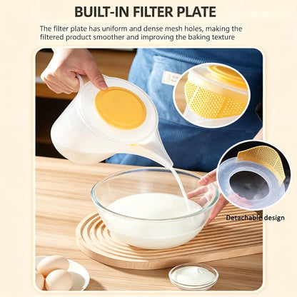 1500ML Measuring Funnel Pitcher, Plastic Measuring Cup with Long Spout
