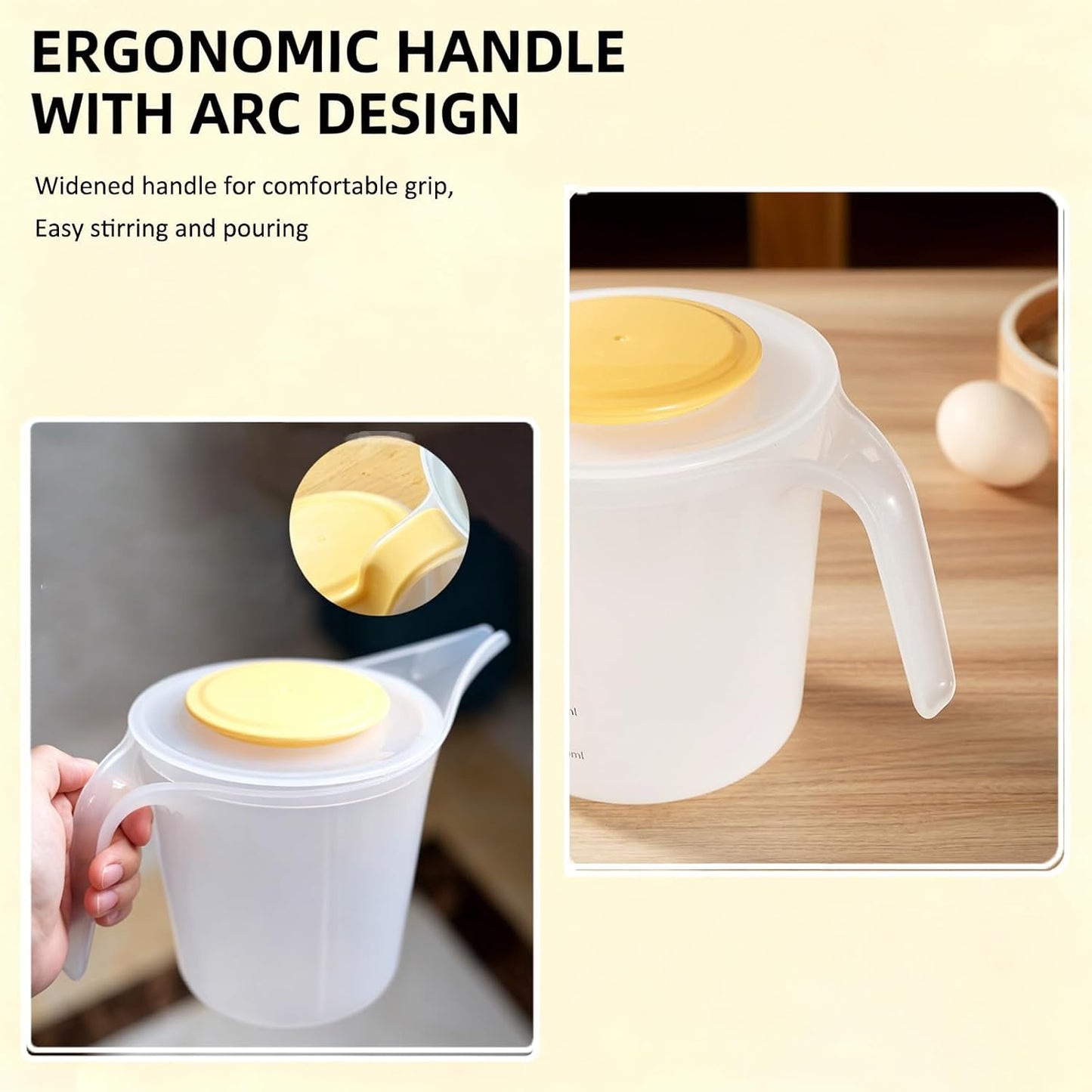 1500ML Measuring Funnel Pitcher, Plastic Measuring Cup with Long Spout