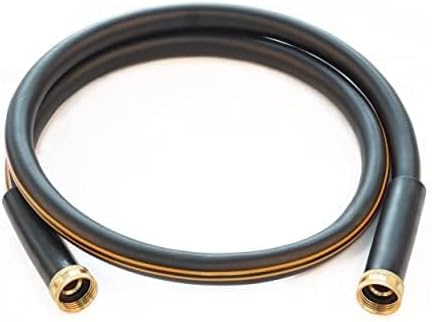Atlantic Female to Female Heavy Duty Garden Hose 5/8 Inch x 2 ft Black Water Hose Short Connection Leader Hose 2 Foot - Colors C