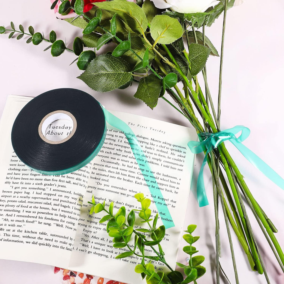 300Ft Plant Tape, 1/2" Stretch Garden Tie Tape Roll, Plant Ribbon