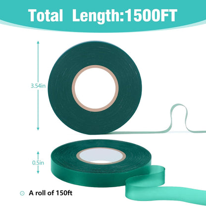 300Ft Plant Tape, 1/2" Stretch Garden Tie Tape Roll, Plant Ribbon