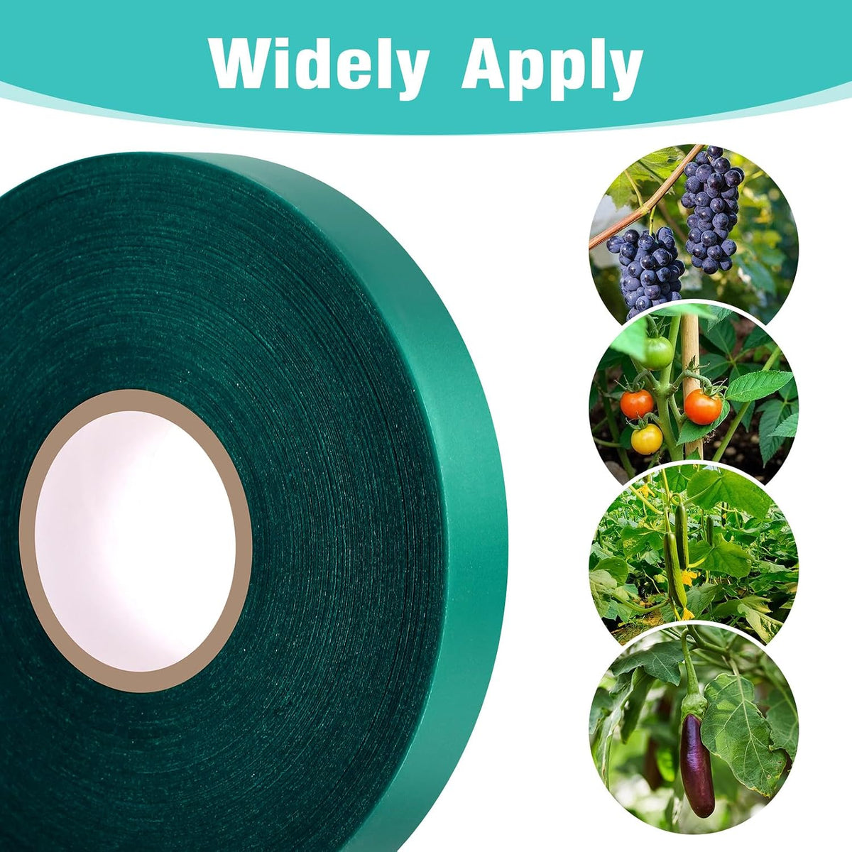 300Ft Plant Tape, 1/2" Stretch Garden Tie Tape Roll, Plant Ribbon