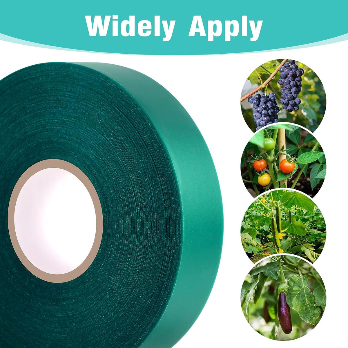 300Ft Plant Tape, 1/2" Stretch Garden Tie Tape Roll, Plant Ribbon