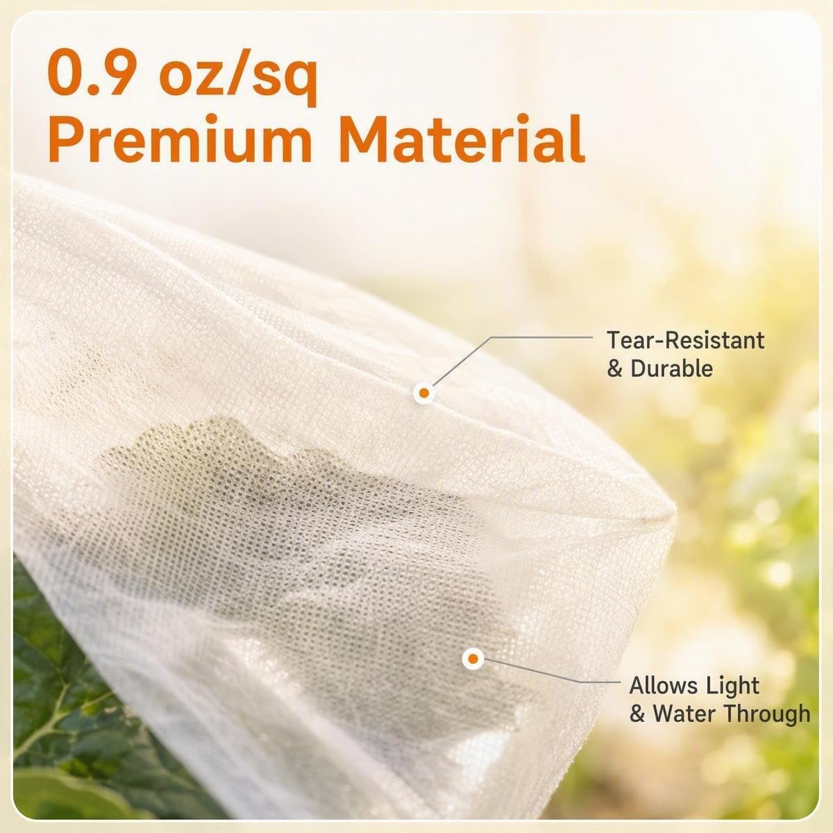 Plant Covers Freeze Protection 10 x 50 FT,0.9oz/yd² Frost Cloth