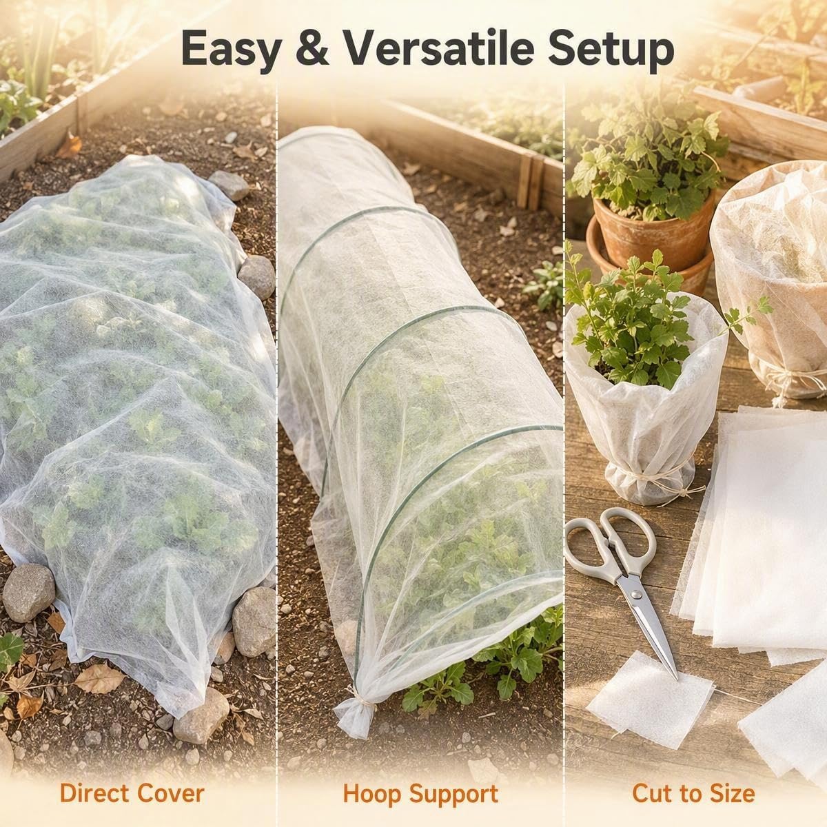 Plant Covers Freeze Protection 10 x 50 FT,0.9oz/yd² Frost Cloth