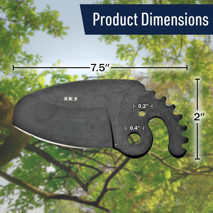 Anvil Lopper Replacement Blade - Large Coated Alloy Steel Blade for Double Ratcheting Anvil Loppers for Tree Trimming Heavy Duty Pruners - Gardening Tools