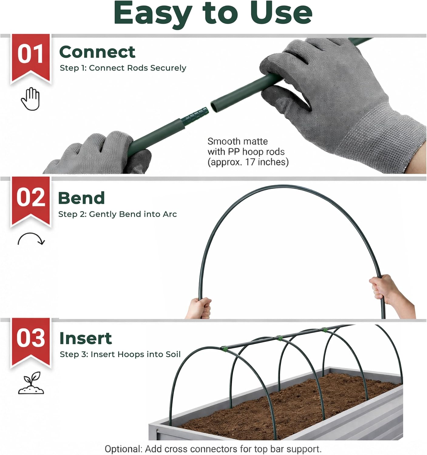 Garden Hoops for Raised Beds