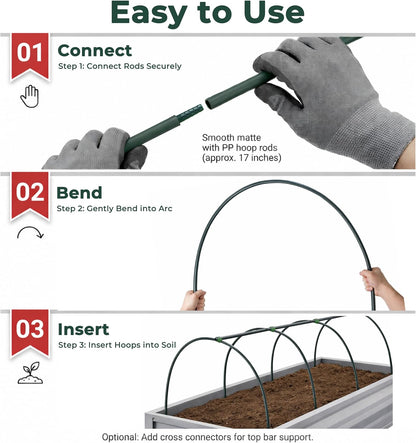 Garden Hoops for Raised Beds