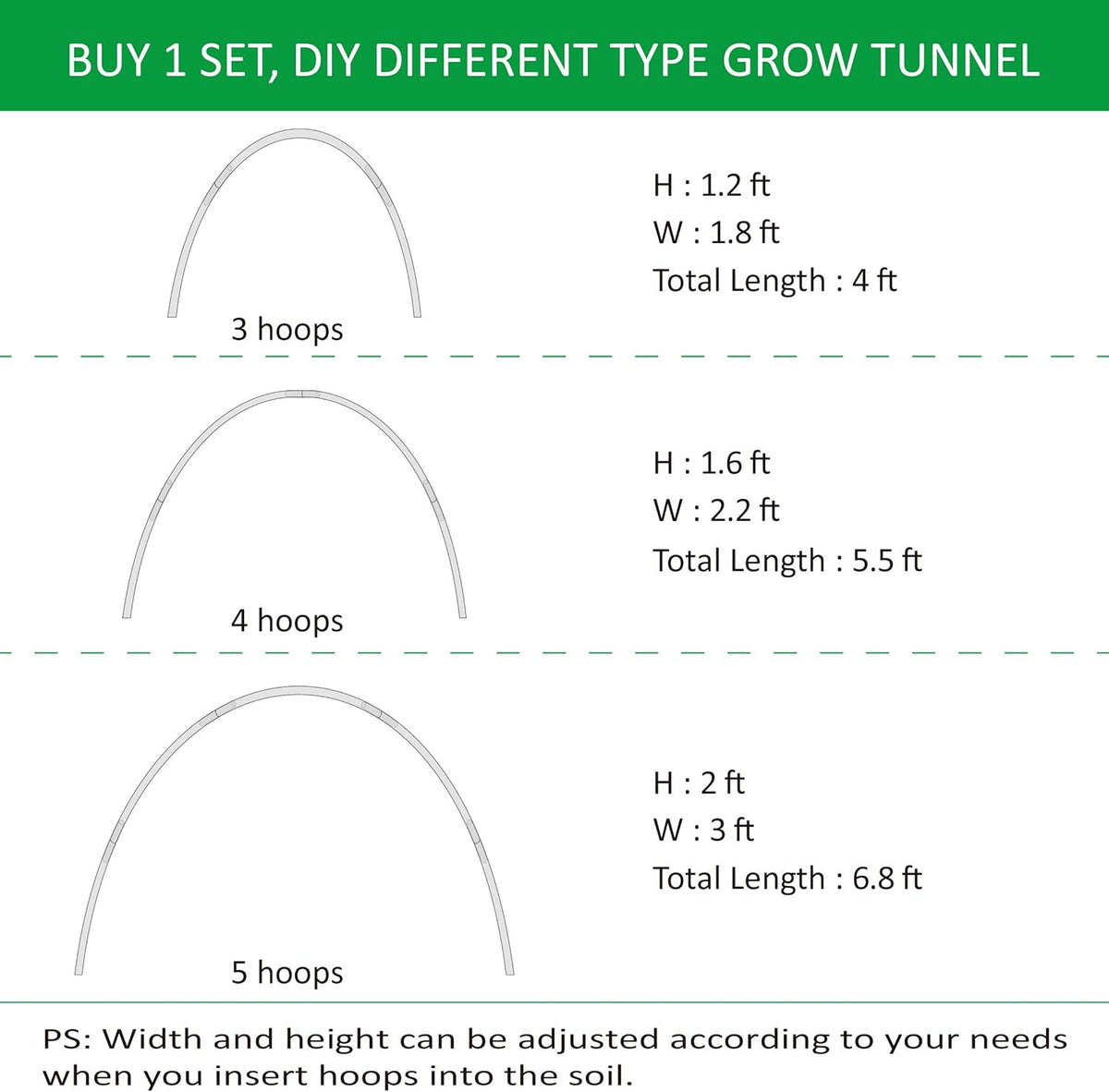Garden Hoops for Raised Beds