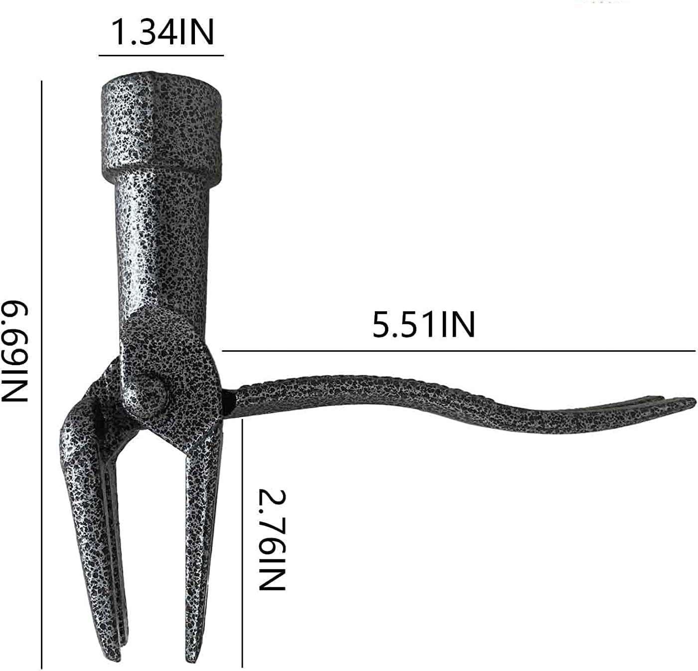Heavy Duty Stand Up Weed Picker-Cast Iron Weed Removal Tool for Garden Handheld Weed Puller Without Bending Pulling, Kneeling -No Handle
