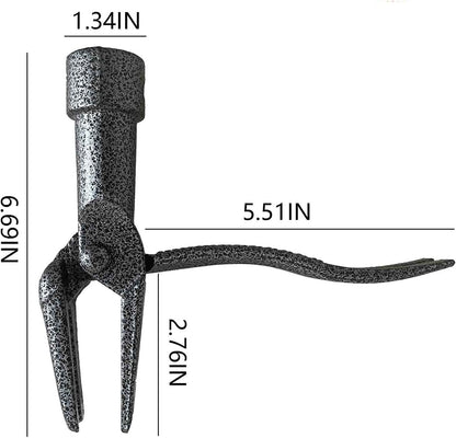 Heavy Duty Stand Up Weed Picker-Cast Iron Weed Removal Tool for Garden Handheld Weed Puller Without Bending Pulling, Kneeling -No Handle