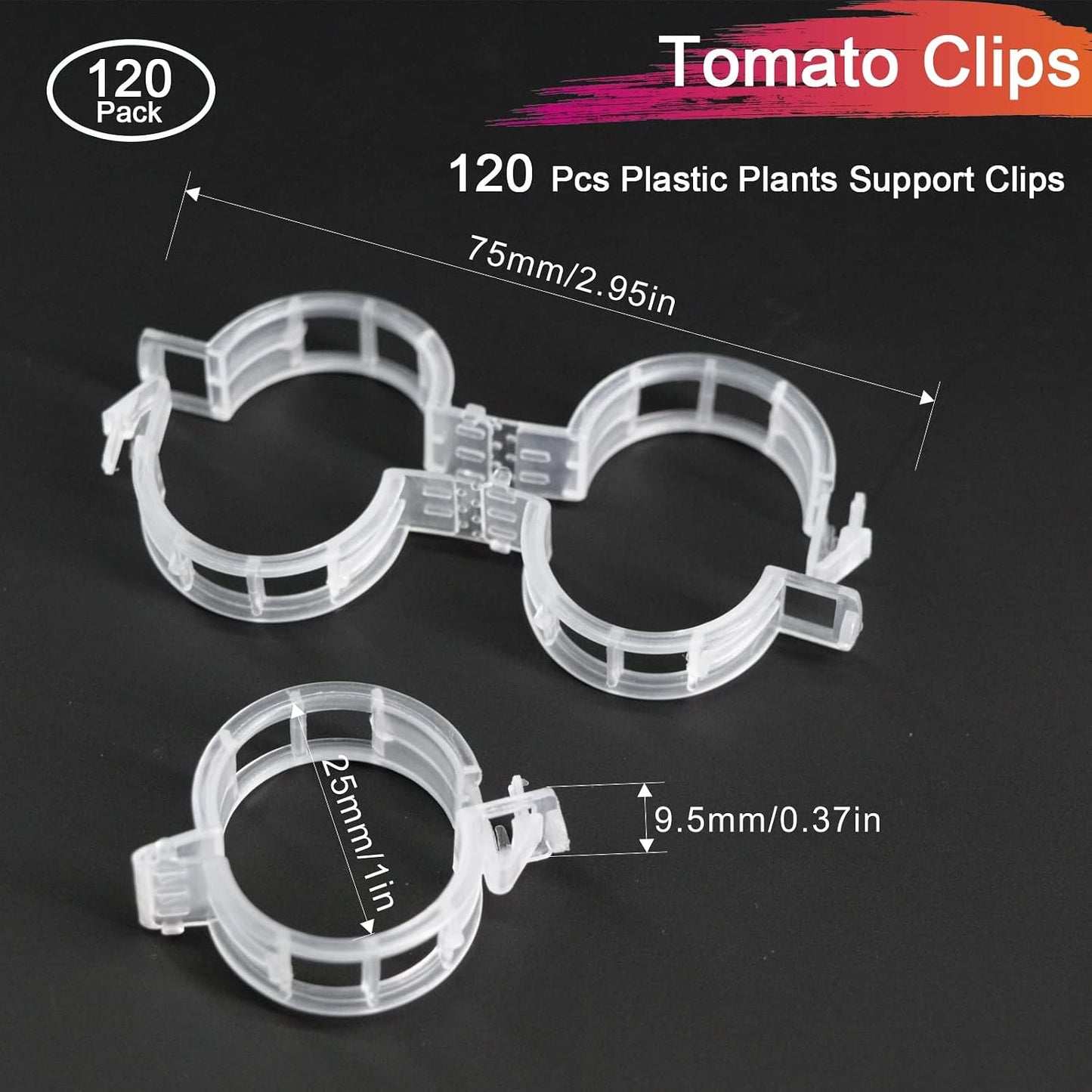 120 Pack Tomato Clips for Climbing Plants Garden Support Plant Trellis