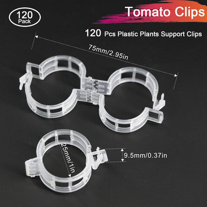 120 Pack Tomato Clips for Climbing Plants Garden Support Plant Trellis