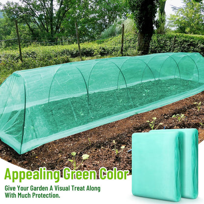 2 Pack Garden Netting 10 x 20 ft Ultra Fine Mesh Garden Netting Green Mesh Plant Cover Raised Beds Barrier Screen Protection for Vegetable Fruits Flowers Crops Greenhouse Rows from Birds Squirrels