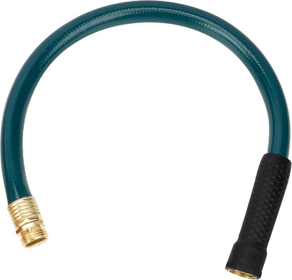 Leader Short Garden Hose 3/4 in. x 10 ft. -Heavy Duty,Durable,Lightweight,Male to Female Fittings -No Kink Leakproof PVC Flexible Water Pipe -Brass Aluminum Ends for Household & Commercial-Gray