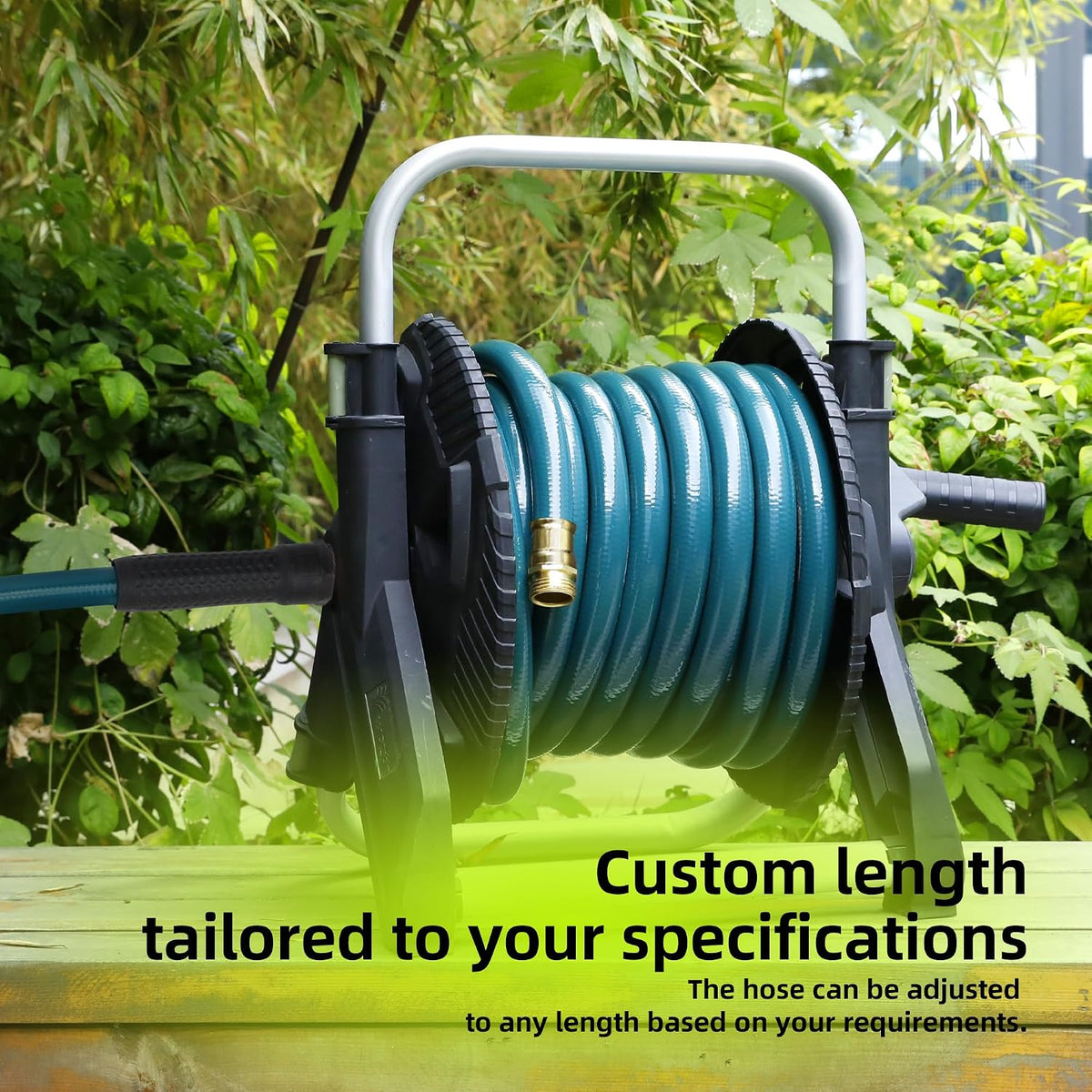 Leader Short Garden Hose 3/4 in. x 10 ft. -Heavy Duty,Durable,Lightweight,Male to Female Fittings -No Kink Leakproof PVC Flexible Water Pipe -Brass Aluminum Ends for Household & Commercial-Gray