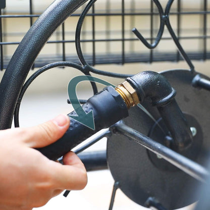 Leader Short Garden Hose 3/4 in. x 10 ft. -Heavy Duty,Durable,Lightweight,Male to Female Fittings -No Kink Leakproof PVC Flexible Water Pipe -Brass Aluminum Ends for Household & Commercial-Gray