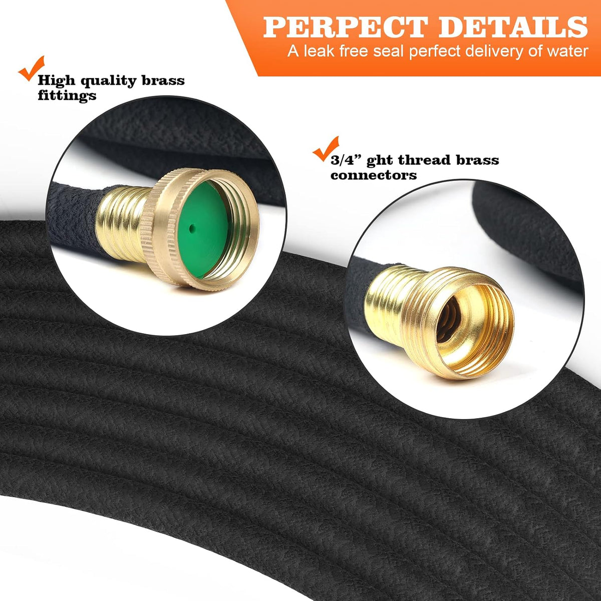 1/2" 150 FT Round Soaker Hose for Garden Lawn Vegetable Tree Watering