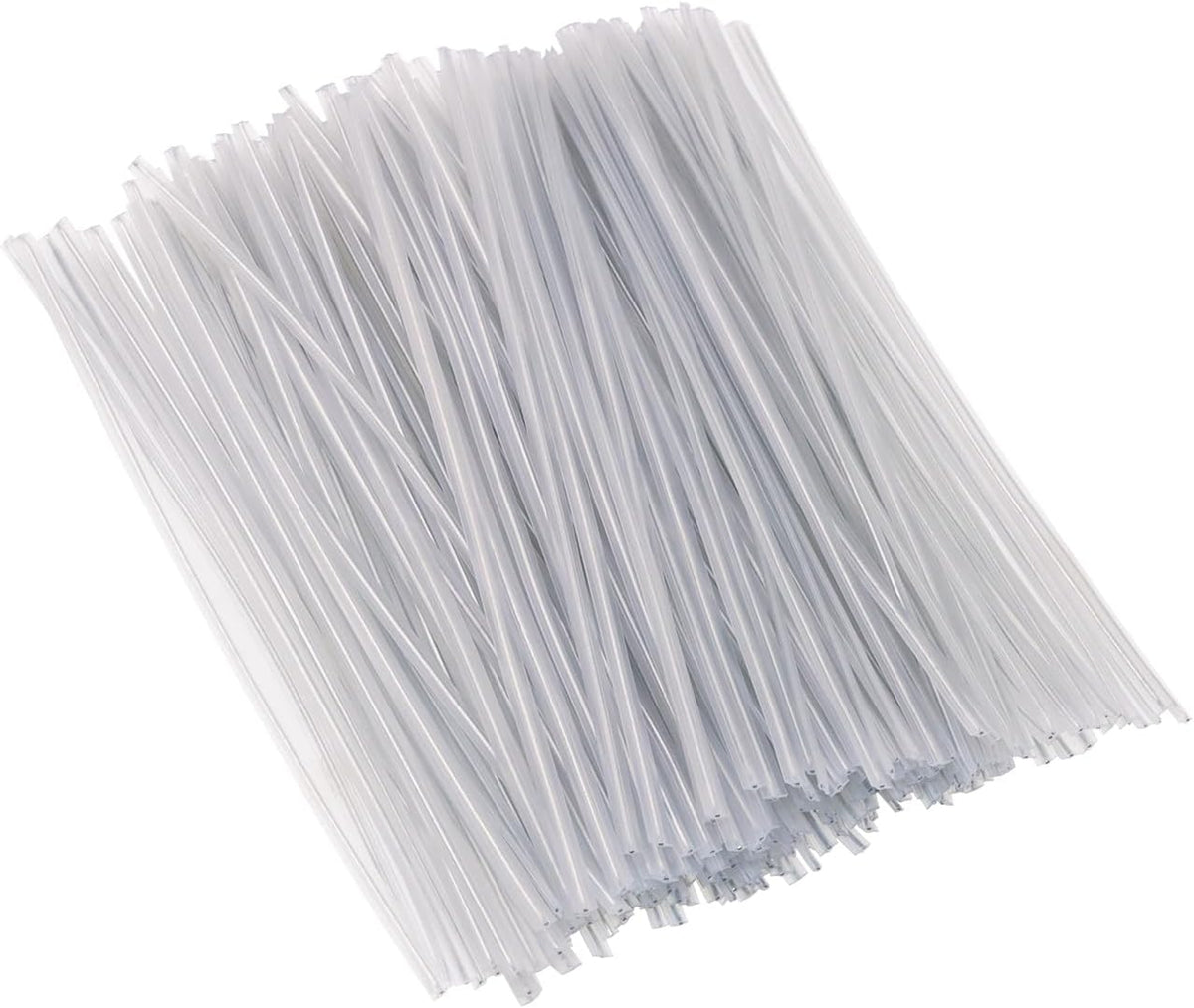 200pcs 4 inch Wire Twist Ties with Plastic Coated Reusable Multi-Purpose Ties for Treat Bags/Plastic Bread Bags/Gift/Party/Cords/Plant (Transparent)