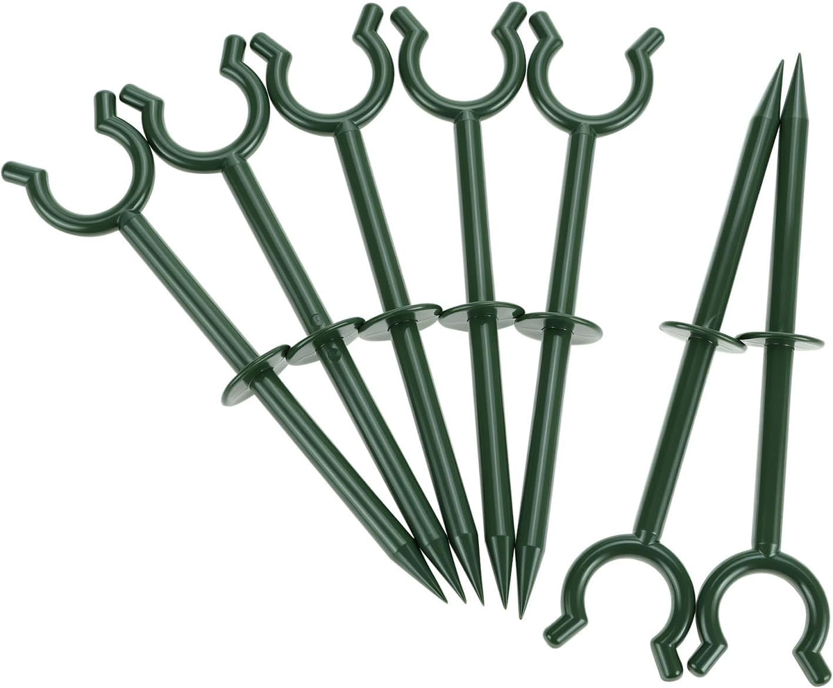 3/4" Garden Hose Holder Brackets - 20 Pcs Plastic Outdoor Hose Guide Stakes Support Spike Tool