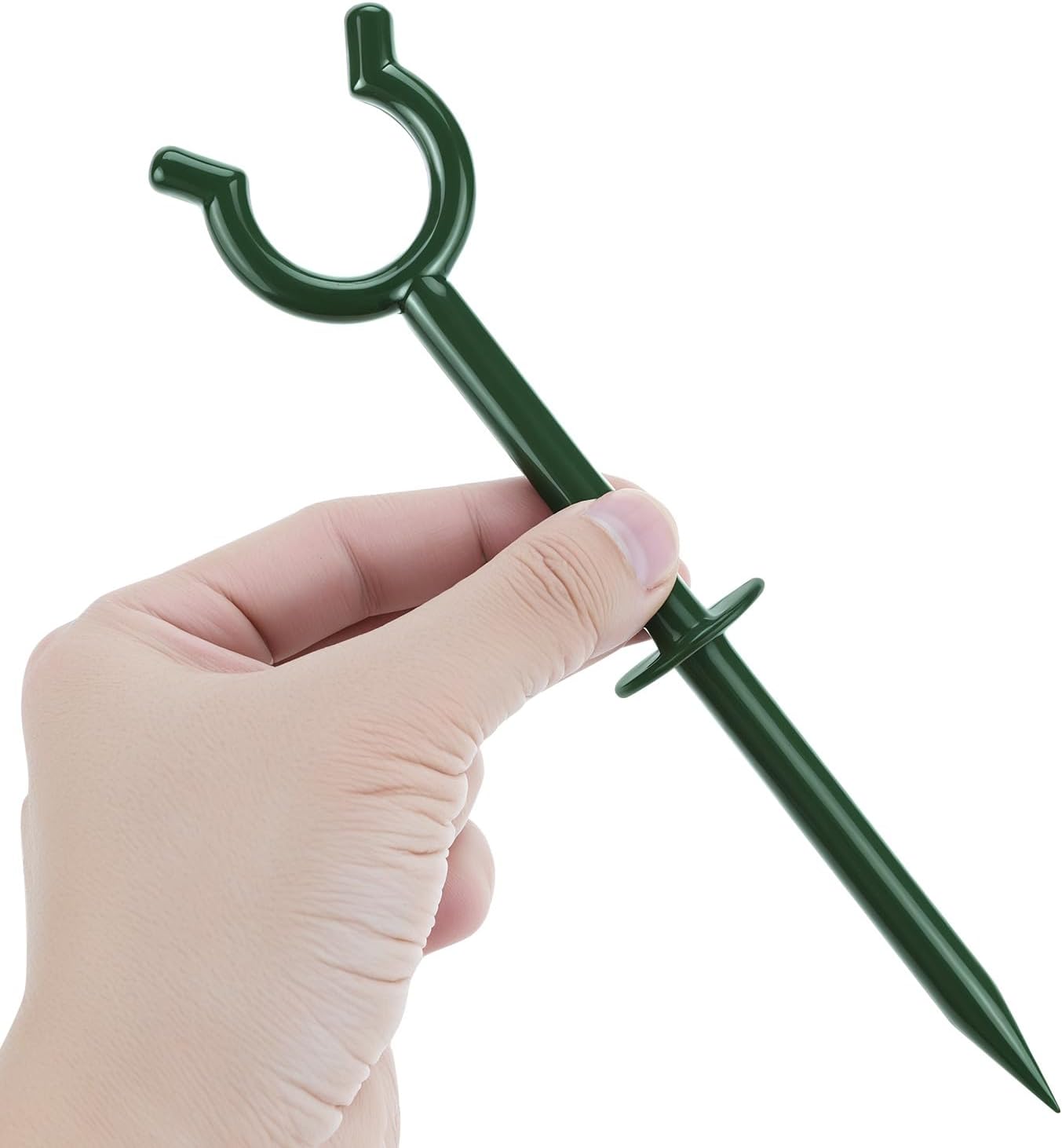 3/4" Garden Hose Holder Brackets - 20 Pcs Plastic Outdoor Hose Guide Stakes Support Spike Tool