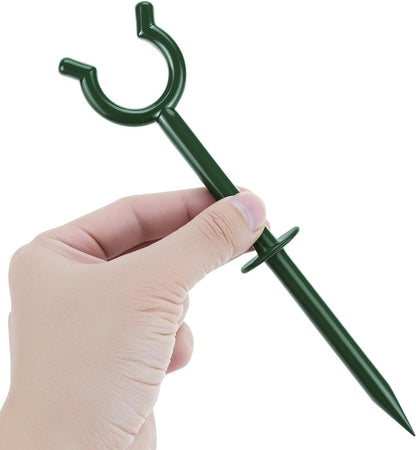 3/4" Garden Hose Holder Brackets - 20 Pcs Plastic Outdoor Hose Guide Stakes Support Spike Tool