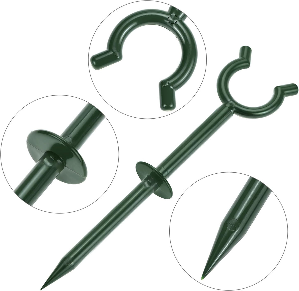 3/4" Garden Hose Holder Brackets - 20 Pcs Plastic Outdoor Hose Guide Stakes Support Spike Tool