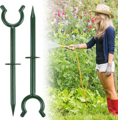 3/4" Garden Hose Holder Brackets - 20 Pcs Plastic Outdoor Hose Guide Stakes Support Spike Tool
