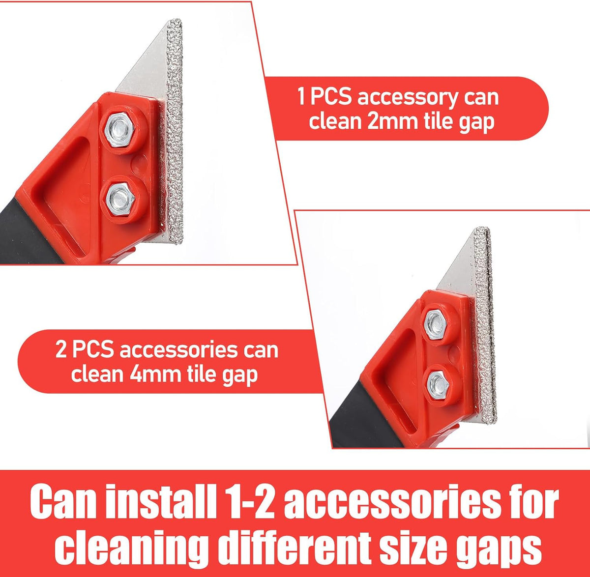 Grout Removal Tool with 5 Pcs Replacement Blades Hand Grout Scraping Rake for Tile Gap Cleaning and Repair