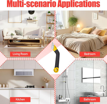 Grout Removal Tool with 5 Pcs Replacement Blades Hand Grout Scraping Rake for Tile Gap Cleaning and Repair