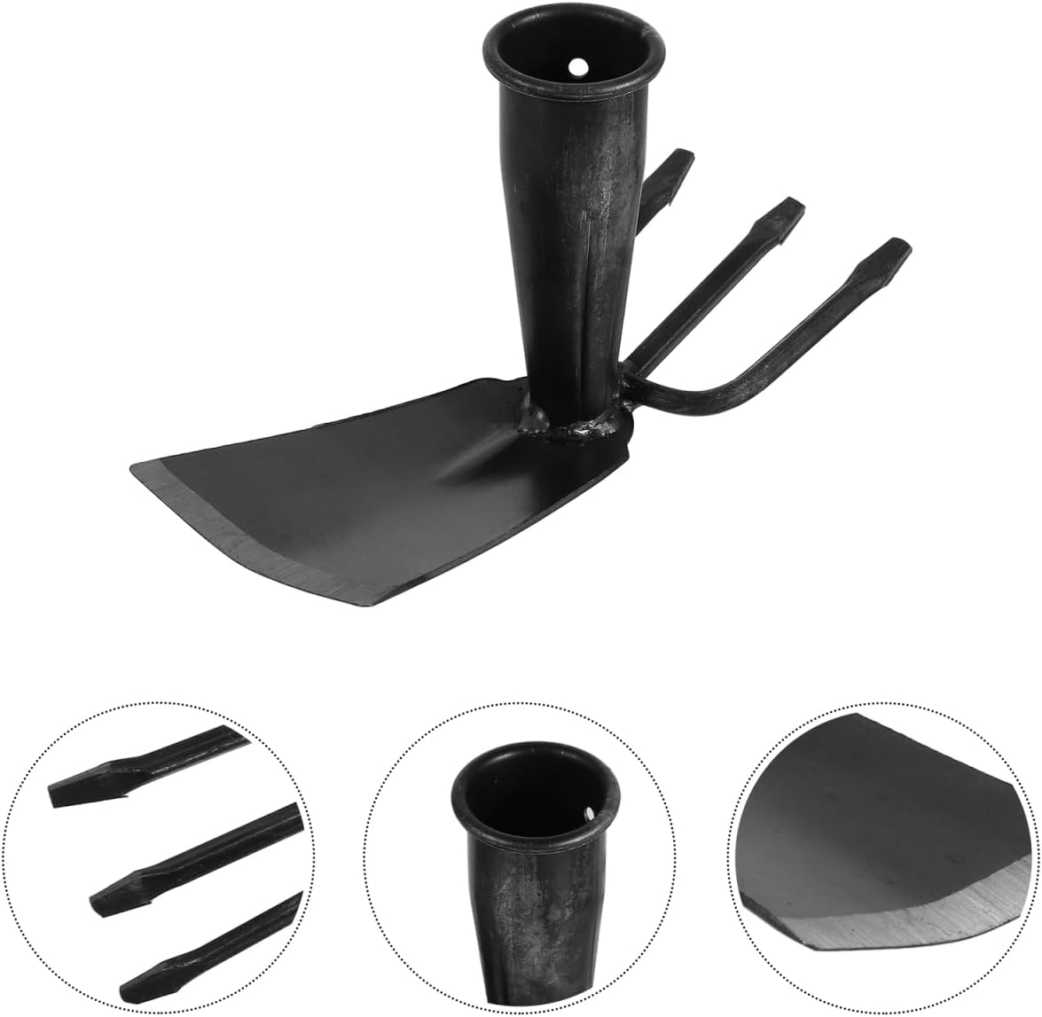 Gardening Hoe and Rake Replacement Dual Head Garden Tool for Weeding Digging Loosening Soil Planting Flowers and Vegetables 8.07 X 4.25 X 2.95 in 1 piece
