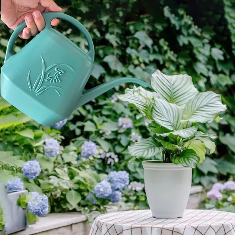 Plant Watering Can - 1 Gallon - Rose Red - with Long Spout for Indoor and Outdoor Plant Garden