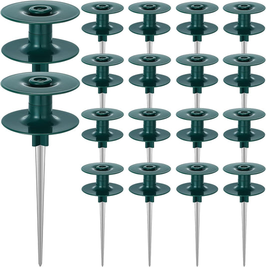 16 Pcs 10 Inch Garden Hose Guide Spike, Rustproof Zinc Sturdy Metal Stake, Heavy Duty Metal Hose Guide Stakes Keeps Garden Hose Out of Flower Beds for Plant Protection