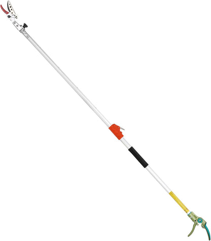Tree Pruner for Garden, Cut Capacity 1/2 Inch & Hold Pole Pruner, Lightweight Fruit Picker with Non-slip handle, Long Reach Tree Branch Cutter with Aluminum Pole, 4.2 FT| LFX112