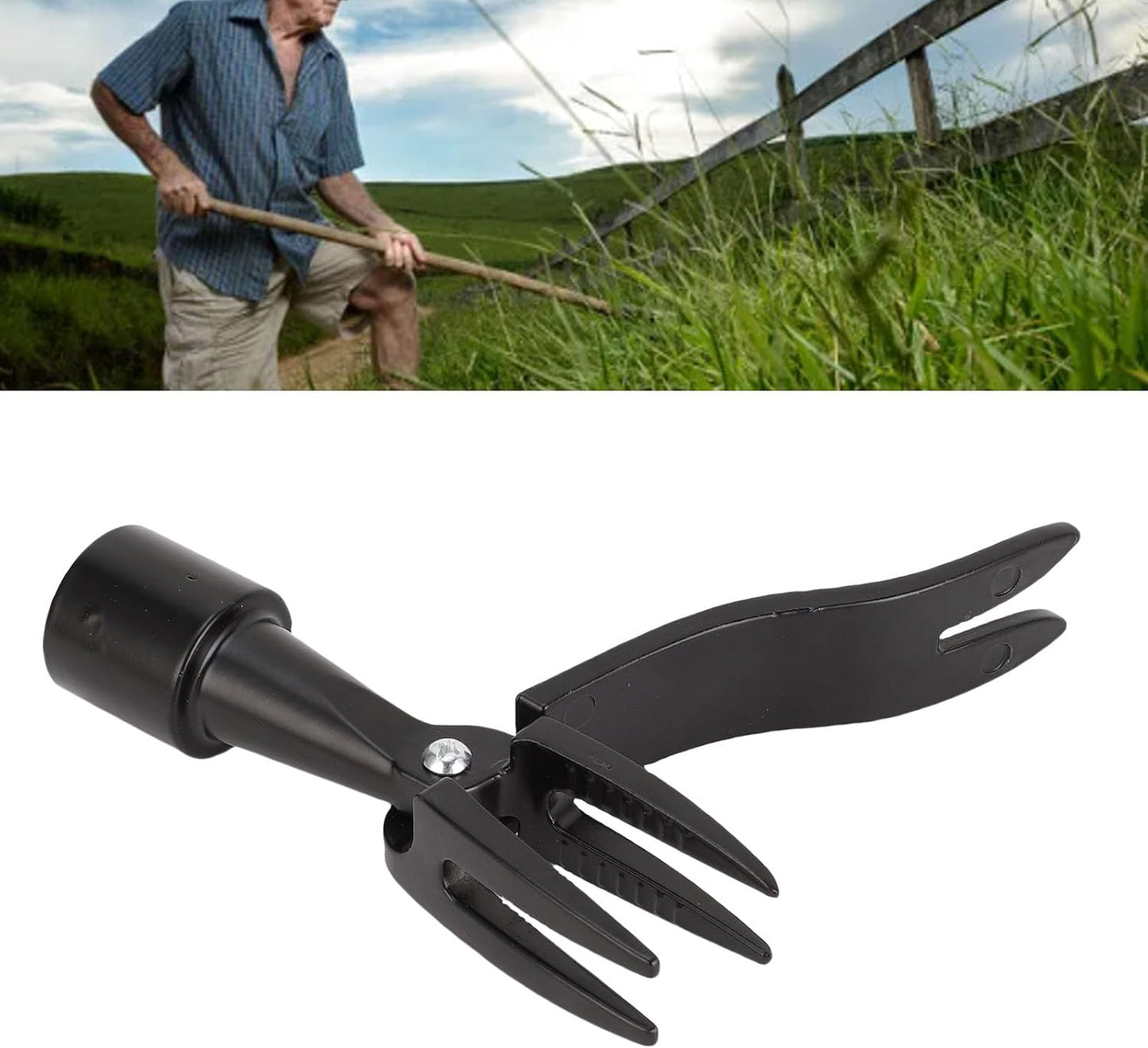 4 Claw Weed Picker, Stand Up Weeder Tool, Aluminum Alloy Portable Weed Puller for Easy Weeding with Labor Saving, Efficient and Fast