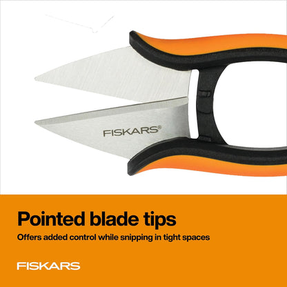 Herb Garden Scissors, 5" Garden Shears, Handheld Herb Snips with Sheath and SoftGrip Handle, Dishwasher Safe