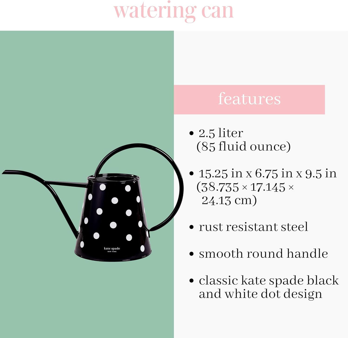 Metal Watering Can, Picture Dot