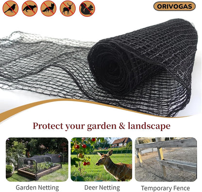 Heavy Duty Bird Netting for Chicken Coop, 19.5 x 19.5 ft 0.8”Mesh HDPE Chicken Netting for Hawks with Reinforced Edges, Durable & Reusable Poultry Netting for Garden Raised Beds & Fruit Trees
