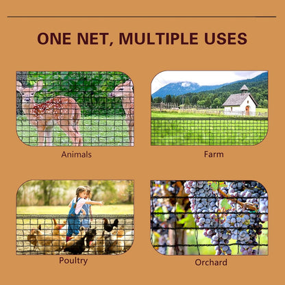 Heavy Duty Bird Netting for Chicken Coop, 19.5 x 19.5 ft 0.8”Mesh HDPE Chicken Netting for Hawks with Reinforced Edges, Durable & Reusable Poultry Netting for Garden Raised Beds & Fruit Trees