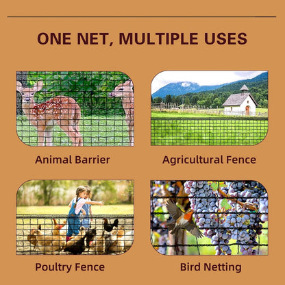 Heavy Duty Bird Netting for Chicken Coop, 19.5 x 19.5 ft 0.8”Mesh HDPE Chicken Netting for Hawks with Reinforced Edges, Durable & Reusable Poultry Netting for Garden Raised Beds & Fruit Trees