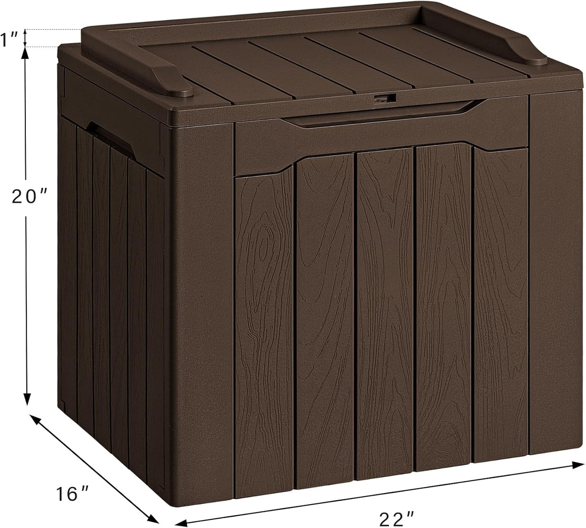 30 Gallon Resin Deck Box Waterproof Outdoor Storage Box for Patio Furniture Pool Accessories Indoor Storage for Cushion Garden Tools (30 Gallon, Black)