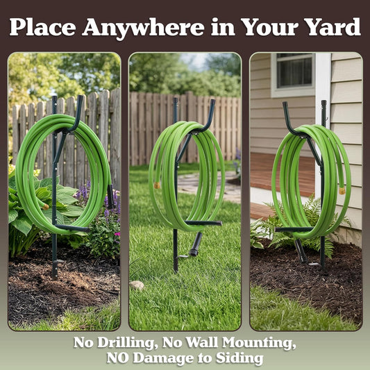 Freestanding Water Hose Stand Hanger for 65.6ft of Hosing